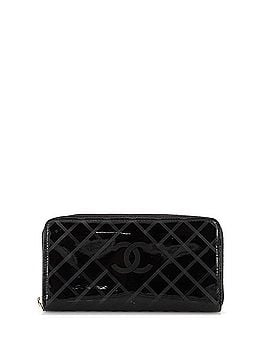 Chanel Zip Around Wallet Quilted Patent Long (view 1)