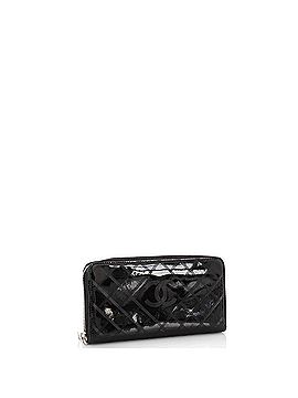 Chanel Zip Around Wallet Quilted Patent Long (view 2)