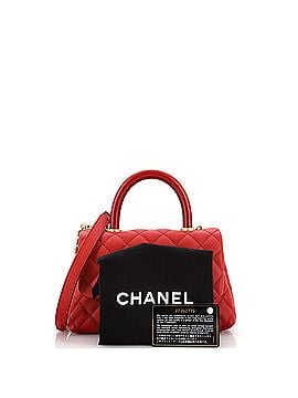 Chanel Coco Top Handle Bag Quilted Caviar with Lizard Mini (view 2)