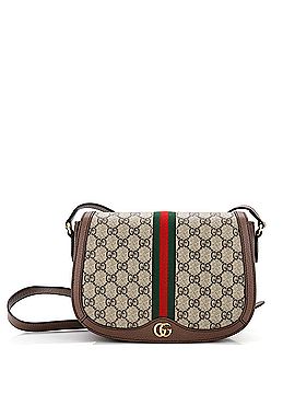 Gucci Ophidia Saddle Flap Shoulder Bag GG Coated Canvas Small (view 1)