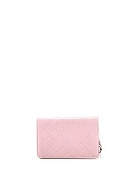 Chanel Crystal Woven CC Wallet on Chain Quilted Caviar (view 2)