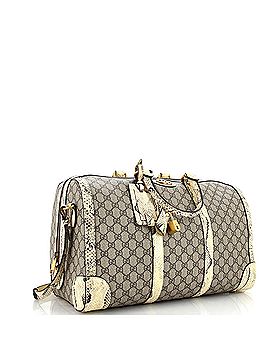 Gucci GG Marmont Convertible Duffle Bag GG Coated Canvas with Python Large (view 2)