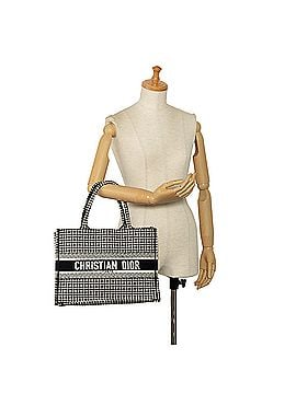Dior Medium Houndstooth Embroidered Book Tote (view 2)