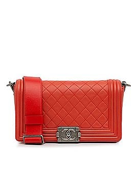 Chanel Medium Lambskin Boy Galuchat Strap Flap Bag (view 1)