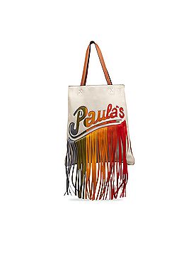 Loewe x Paula's Ibiza Colorblock Fringe Tote Bag (view 1)
