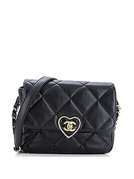 Chanel Coco Love CC Heart Flap Bag Quilted Lambskin Mini (view 1)