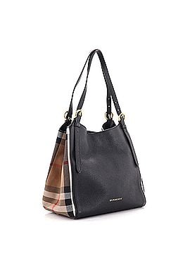 Burberry Canterbury Tote Leather and House Check Canvas Small (view 2)