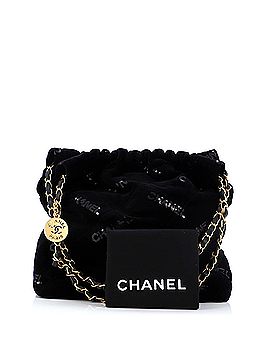 Chanel 22 Chain Hobo Quilted Velvet with Sequins Small (view 2)