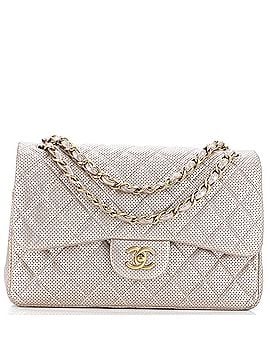 Chanel Classic Double Flap Bag Quilted Perforated Lambskin Jumbo (view 1)