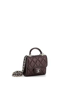 Chanel Square Classic Flap Top Handle Clutch with Chain Quilted Iridescent Lambskin (view 2)