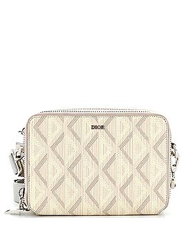 Christian Dior Double Zip Crossbody Pouch CD Diamond Coated Canvas (view 1)