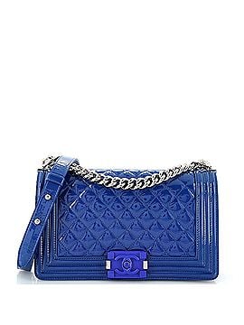 Chanel Boy Flap Bag Quilted Plexiglass Patent Old Medium (view 1)