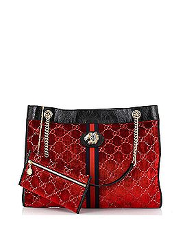 Gucci Rajah Chain Tote GG Velvet Large (view 2)