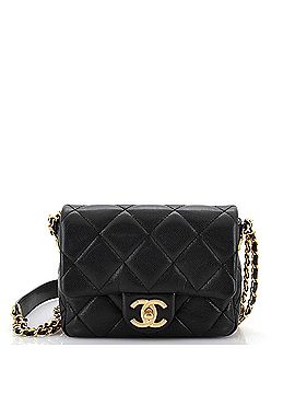 Chanel Twist Your Buttons Flap Bag Quilted Caviar Mini (view 1)