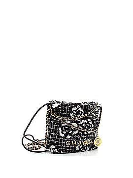 Chanel 22 Chain Hobo Quilted Camellia Cashmere Mini (view 2)