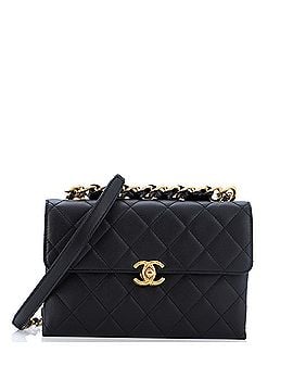 Chanel Chain Bar Top Handle Flap Bag Quilted Calfskin Small (view 1)
