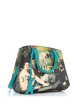Louis Vuitton Montaigne Handbag Limited Edition Jeff Koons Manet Print Canvas MM (view 2)
