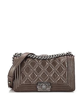 Chanel Boy Flap Bag Quilted Calfskin with Micro Chain Detail Old Medium (view 1)