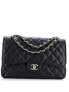 Chanel Classic Double Flap Bag Quilted Caviar Jumbo (view 1)
