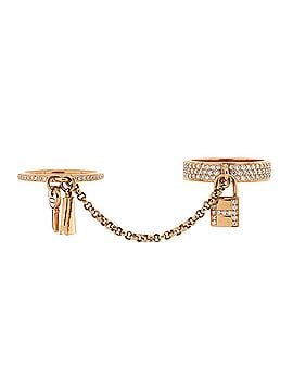 Hermès Kelly Clochette Double Ring 18K Rose Gold with Diamonds (view 1)
