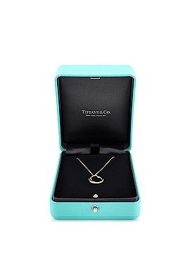 Tiffany & Co. Elsa Peretti Open Heart 5 Diamonds Pendant Necklace 18K Rose Gold with Diamonds (view 2)