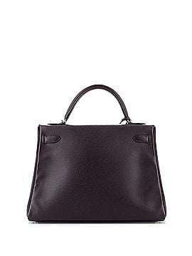 Hermès Kelly Handbag Purple Epsom with Palladium Hardware 32 (view 2)