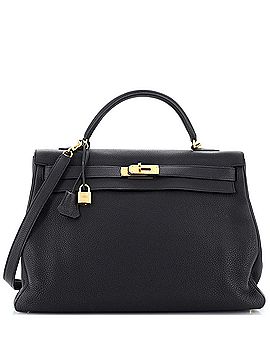 Hermès Kelly Handbag Black Togo with Gold Hardware 40 (view 1)