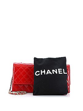 Chanel CC Chain Flap Bag Quilted Patent East West (view 2)