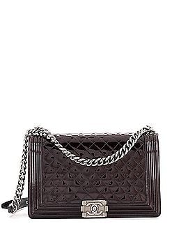 Chanel Boy Flap Bag Quilted Patent New Medium (view 1)