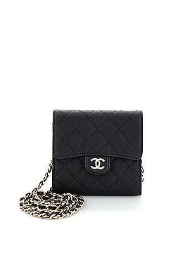 Chanel Classic Square Flap Clutch with Chain Quilted Caviar Small (view 1)