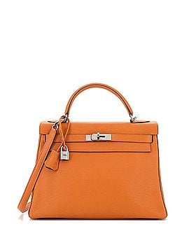 Hermès Kelly Handbag Bicolor Togo with Ruthenium Hardware 32 (view 1)