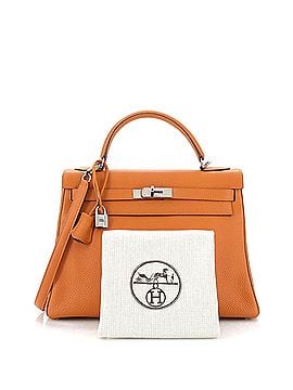Hermès Kelly Handbag Bicolor Togo with Ruthenium Hardware 32 (view 2)