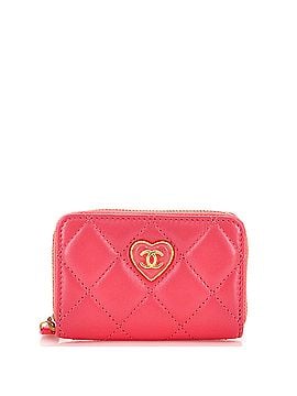 Chanel Coco Love CC Heart Zip Coin Purse Quilted Lambskin (view 1)