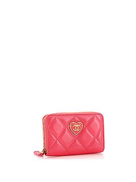 Chanel Coco Love CC Heart Zip Coin Purse Quilted Lambskin (view 2)