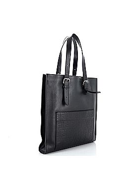Fendi St. Zucca Slim Tote Leather with Embossed Zucca Detail (view 2)