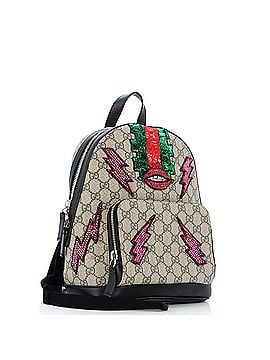 Gucci Zip Pocket Backpack Embellished GG Coated Canvas Small (view 2)