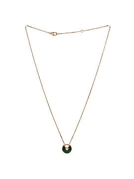 Cartier Amulette de Cartier Pendant Necklace 18K Rose Gold with Malachite and Diamond XS (view 2)
