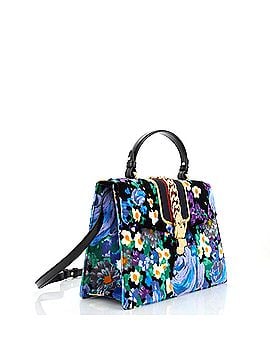 Gucci Sylvie Top Handle Bag Printed Velvet Medium (view 2)