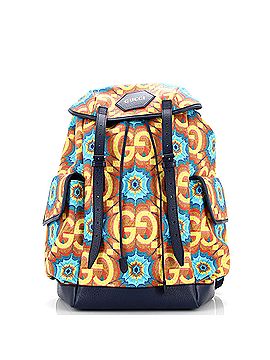 Gucci Double Pocket Belt Backpack Kaleidoscope Print GG Coated Canvas Large (view 1)