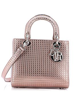 Christian Dior Lady Dior Bag Micro Cannage Metallic Calfskin Medium (view 1)