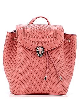 Bvlgari Serpenti Forever Backpack Quilted Leather Medium (view 1)