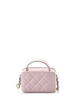 Chanel CC Zip Around Top Handle Vanity Case with Chain Quilted Caviar Mini (view 2)
