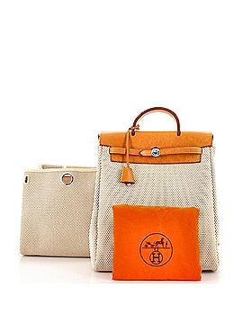 Hermès Herbag Toile and Leather PM (view 2)