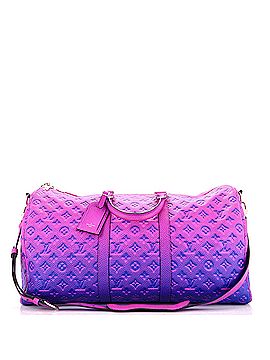 Louis Vuitton Keepall Bandouliere Bag Limited Edition Illusion Monogram Taurillon Leather 50 (view 1)