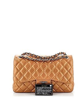 Chanel Classic Double Flap Bag Quilted Metallic Caviar Jumbo (view 2)