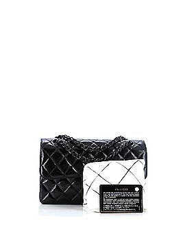 Chanel So Black Classic Double Flap Bag Quilted Shiny Crumpled Calfskin Small (view 2)
