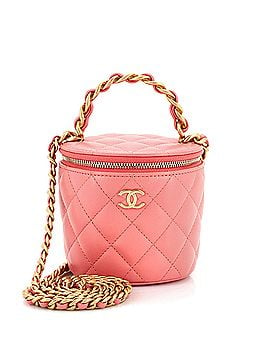 Chanel Woven Chain Top Handle Vanity Bucket Bag Quilted Lambskin (view 1)