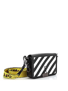 OFF-WHITE Binder Clip Flap Bag Striped Leather Mini (view 2)