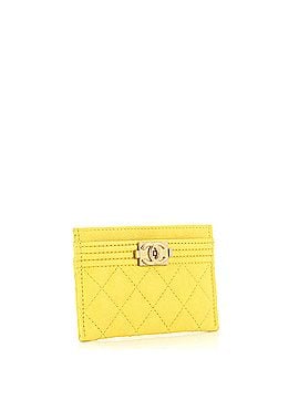 Chanel Boy Card Holder Quilted Caviar (view 2)