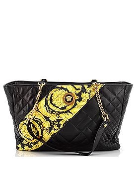 Versace Medusa Icon Chain Tote Quilted Printed Leather Large (view 1)